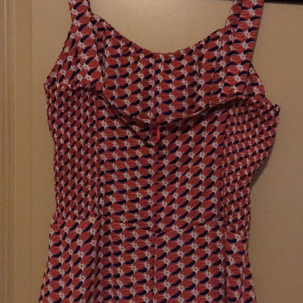 Strappy Patterned Peplum Top - image 2